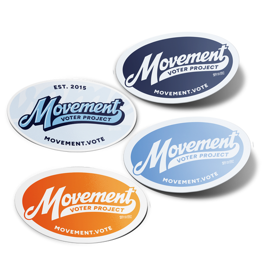 image of Oval Bumper Sticker Pack from Store | Movement Voter Project